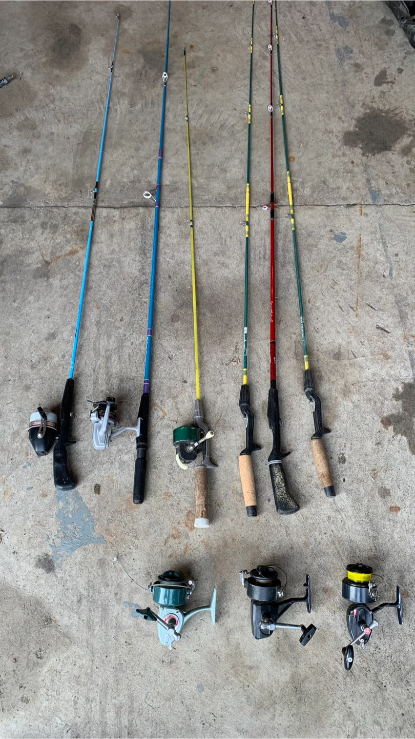 Assorted Fishing Rods and Reels