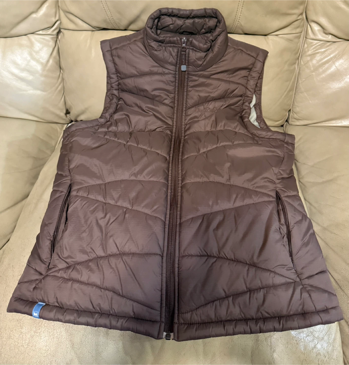 Wind River Puffer Vest - Brown, size L, $20