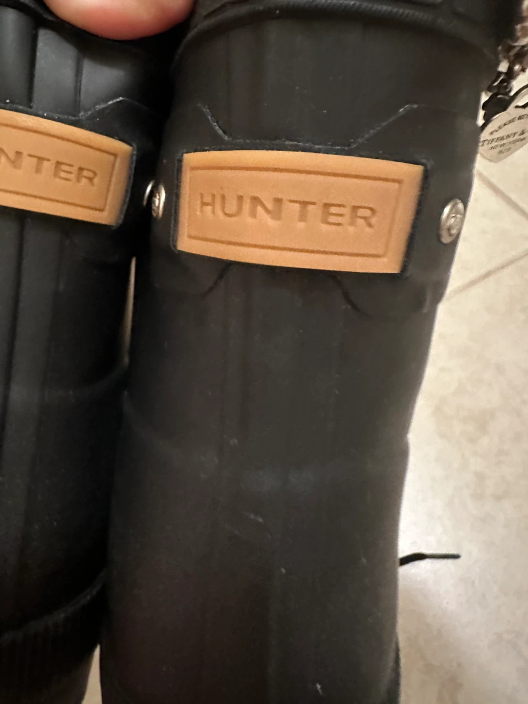 Hunter Black Lace-Up Rubber Boots - photo 4