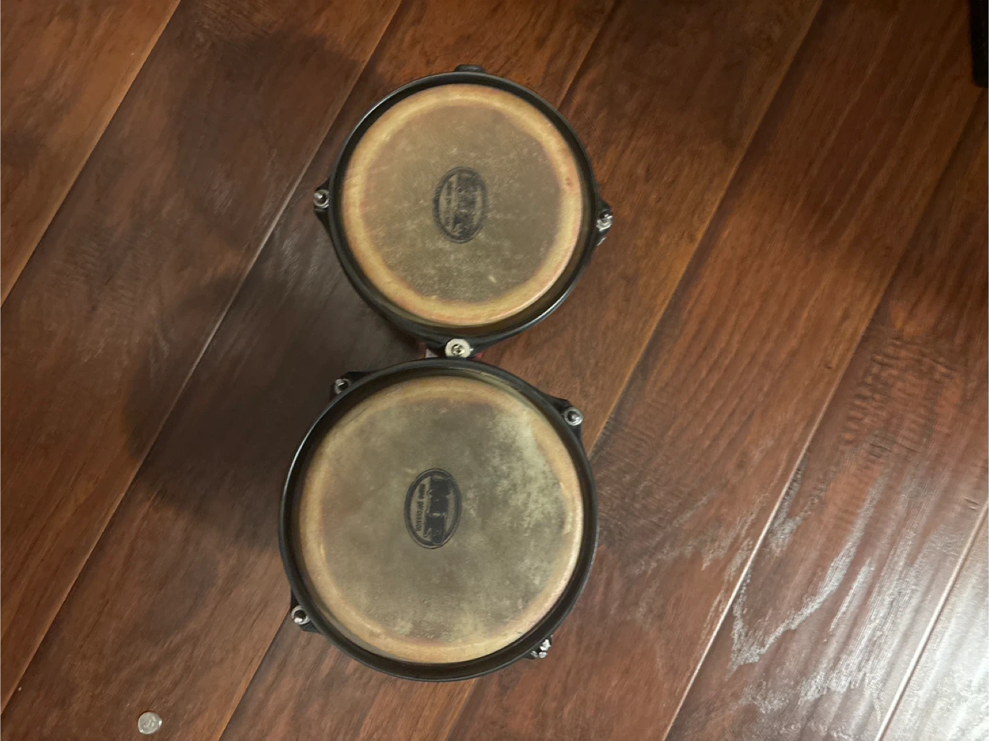 Red Bongo Drums(has some issues