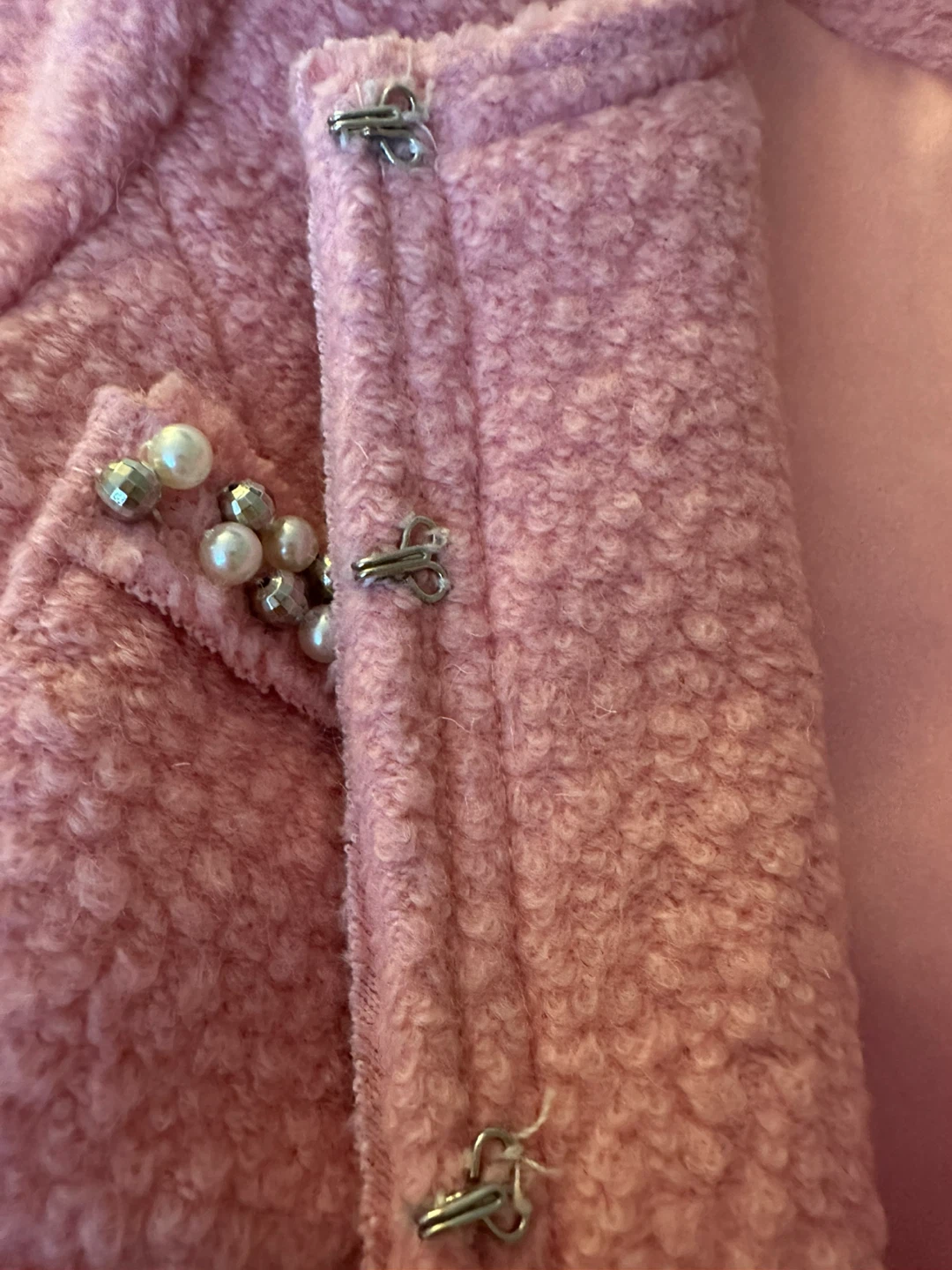 Cherubic Pink Tweed Beaded Jacket - photo 5