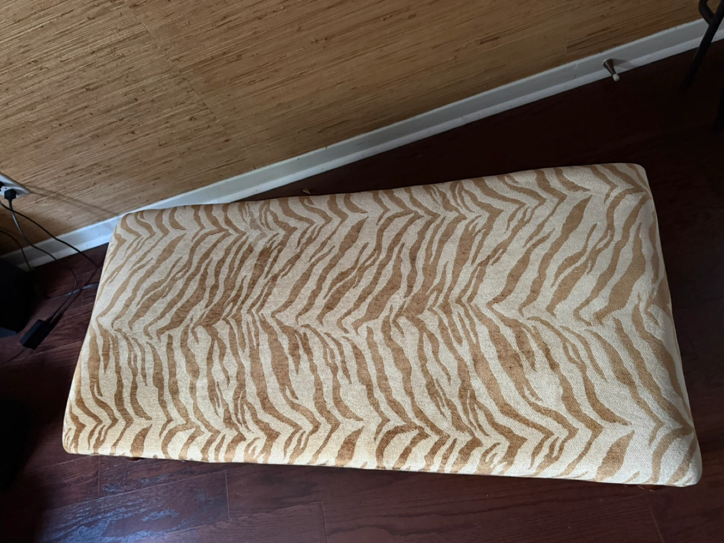 Zebra Print Ottoman Bench - photo 4