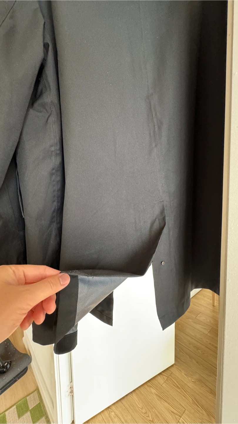 Zara Black Hooded Rain Jacket XL - photo 4
