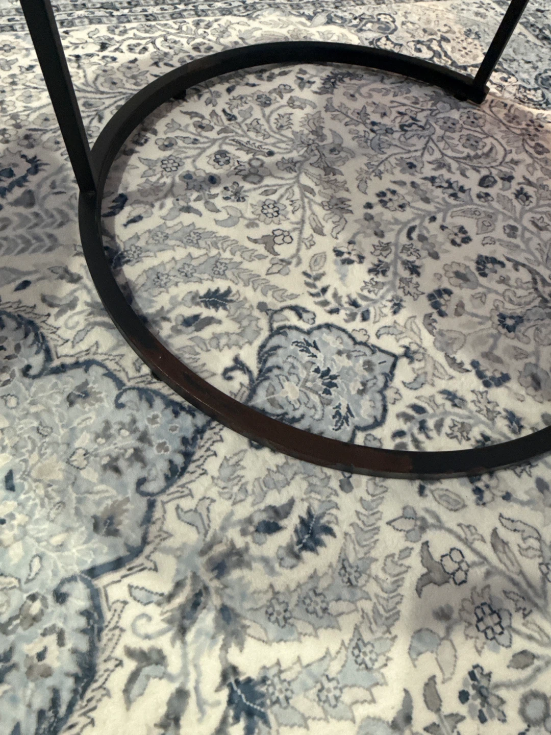 Nesting Coffee Tables - White Marble Top, Black Metal Legs - photo 5