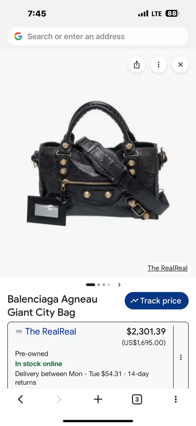 Authentic Balenciaga Agneau Giant21 City Bag