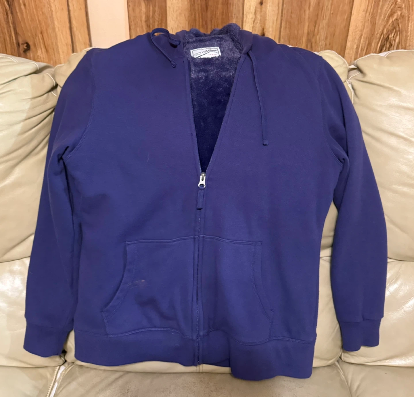 BC Clothing Women's Purple Zip-Up Hoodie, size L, $20