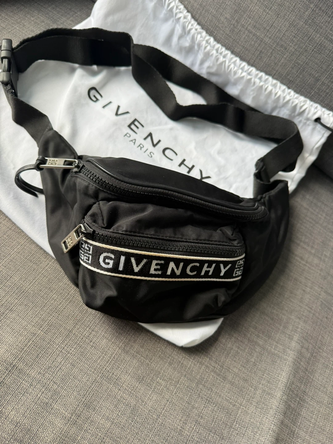 Givenchy Black Nylon Belt Bag