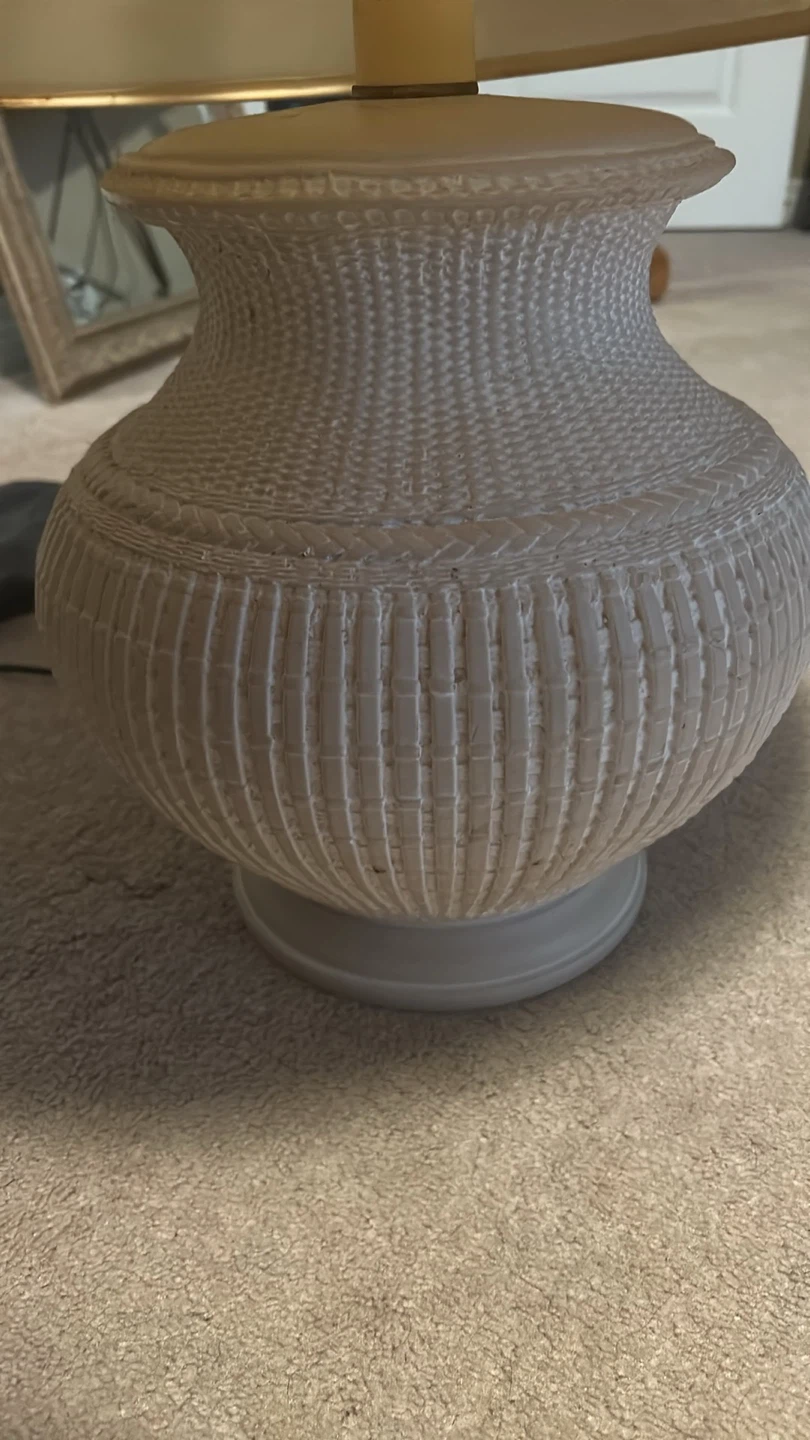 Table Lamp - Beige Wicker Design - photo 3