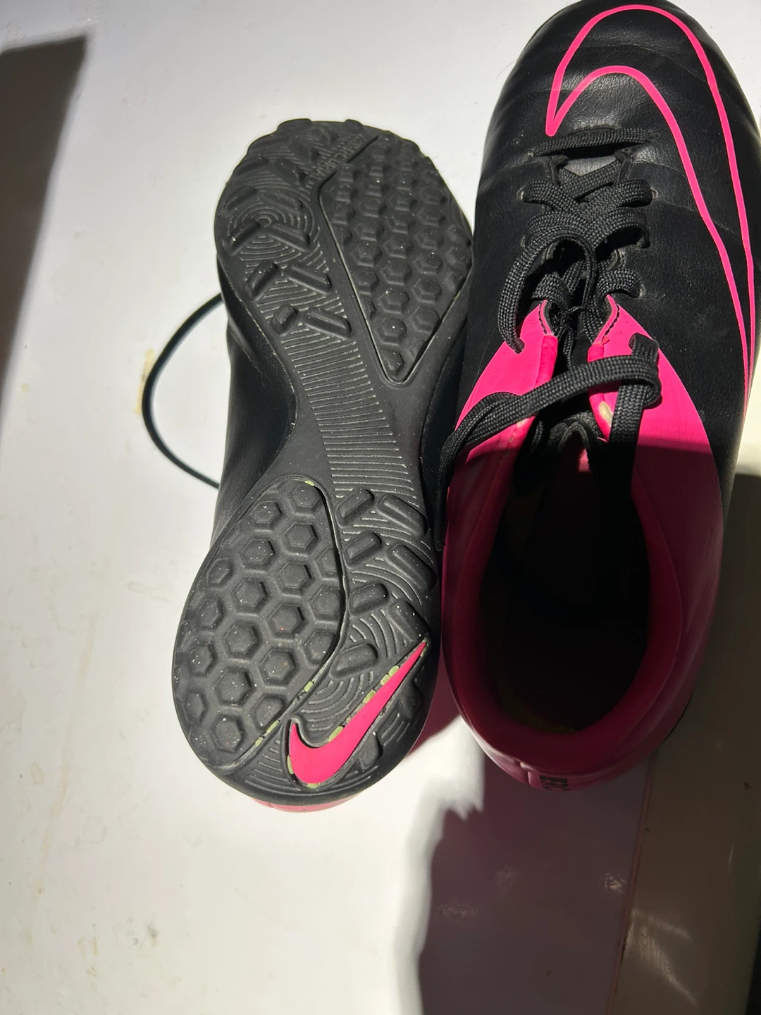 Nike Mercurial Soccer Cleats - Youth Size 4Y Black/Pink - photo 2