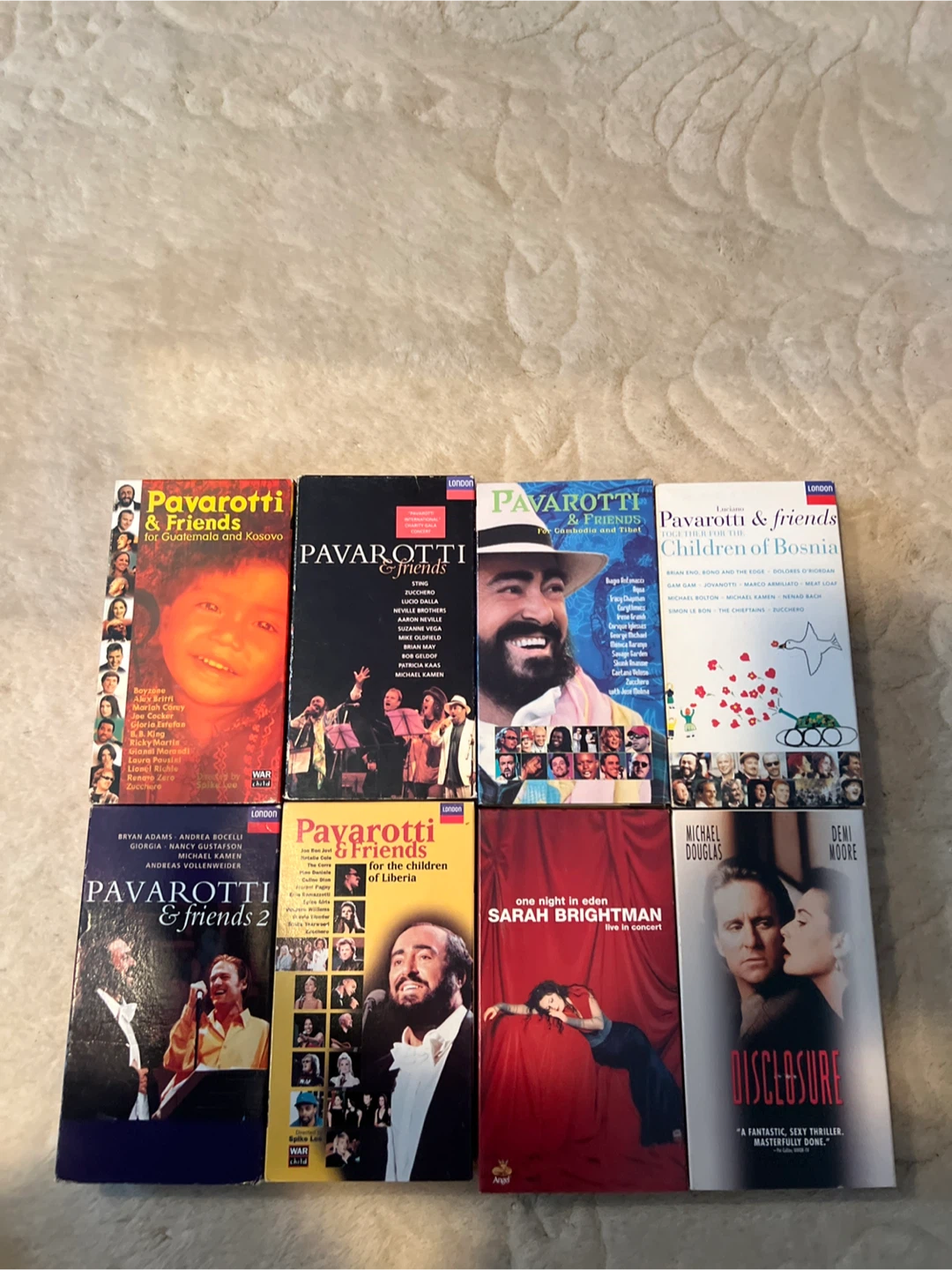 Pavarotti & Friends VHS Lot - 5 Concerts