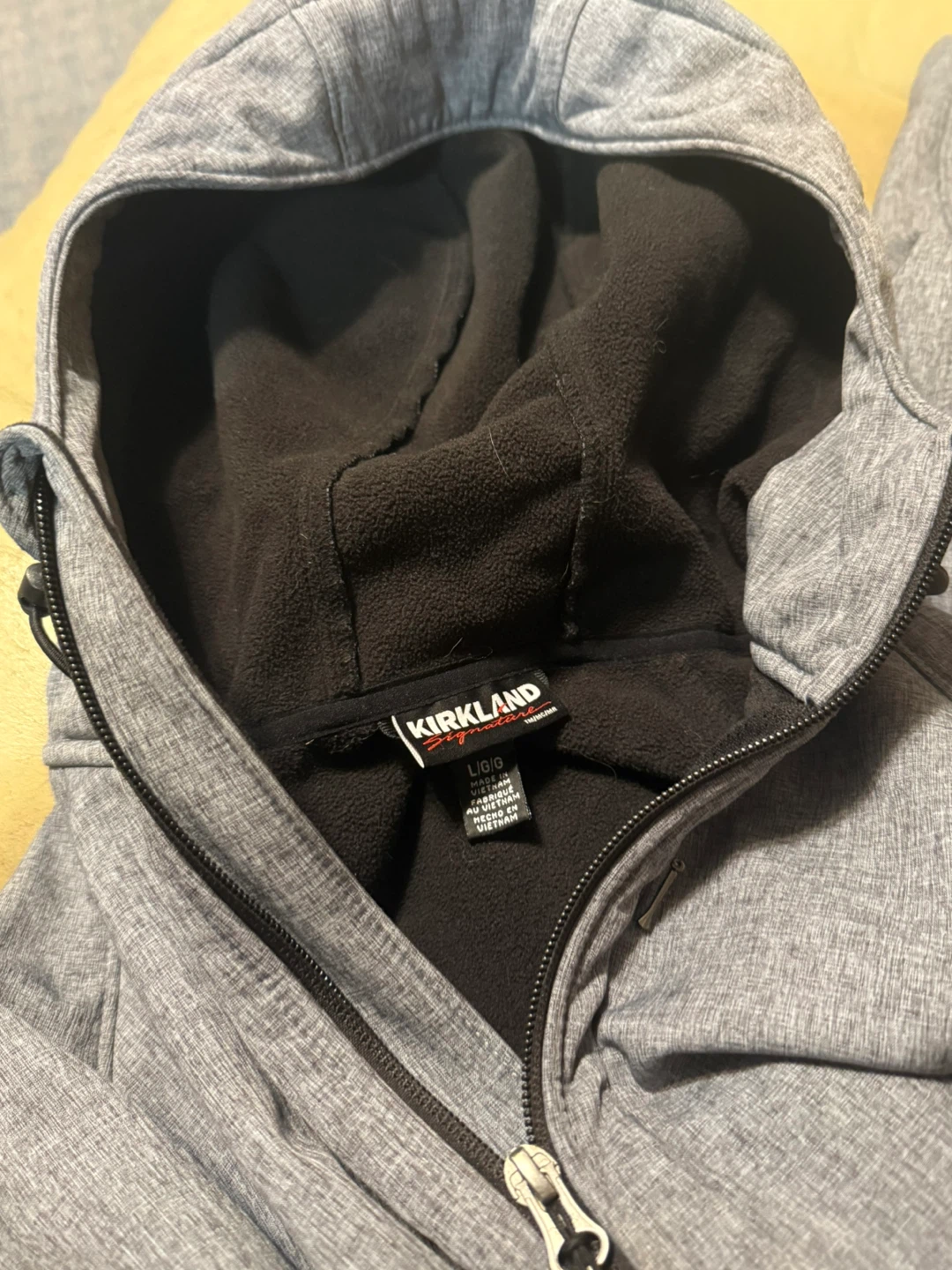 Kirkland Grey Softshell Hooded Jacket, size L, $10 - photo 3