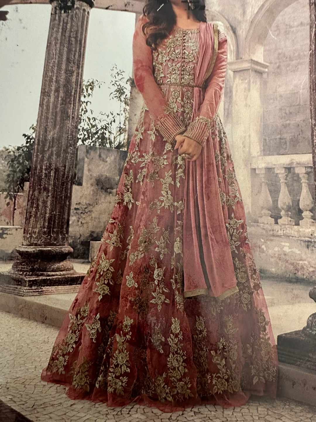 Embroidered Dress with Dupatta in xsmall - photo 2