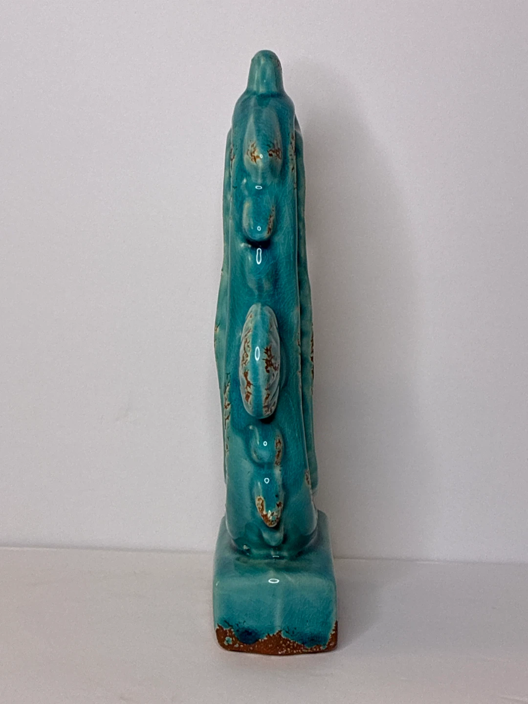 Vintage Coastal Ceramic Seahorse – Turquoise Crackle Glaze - photo 4