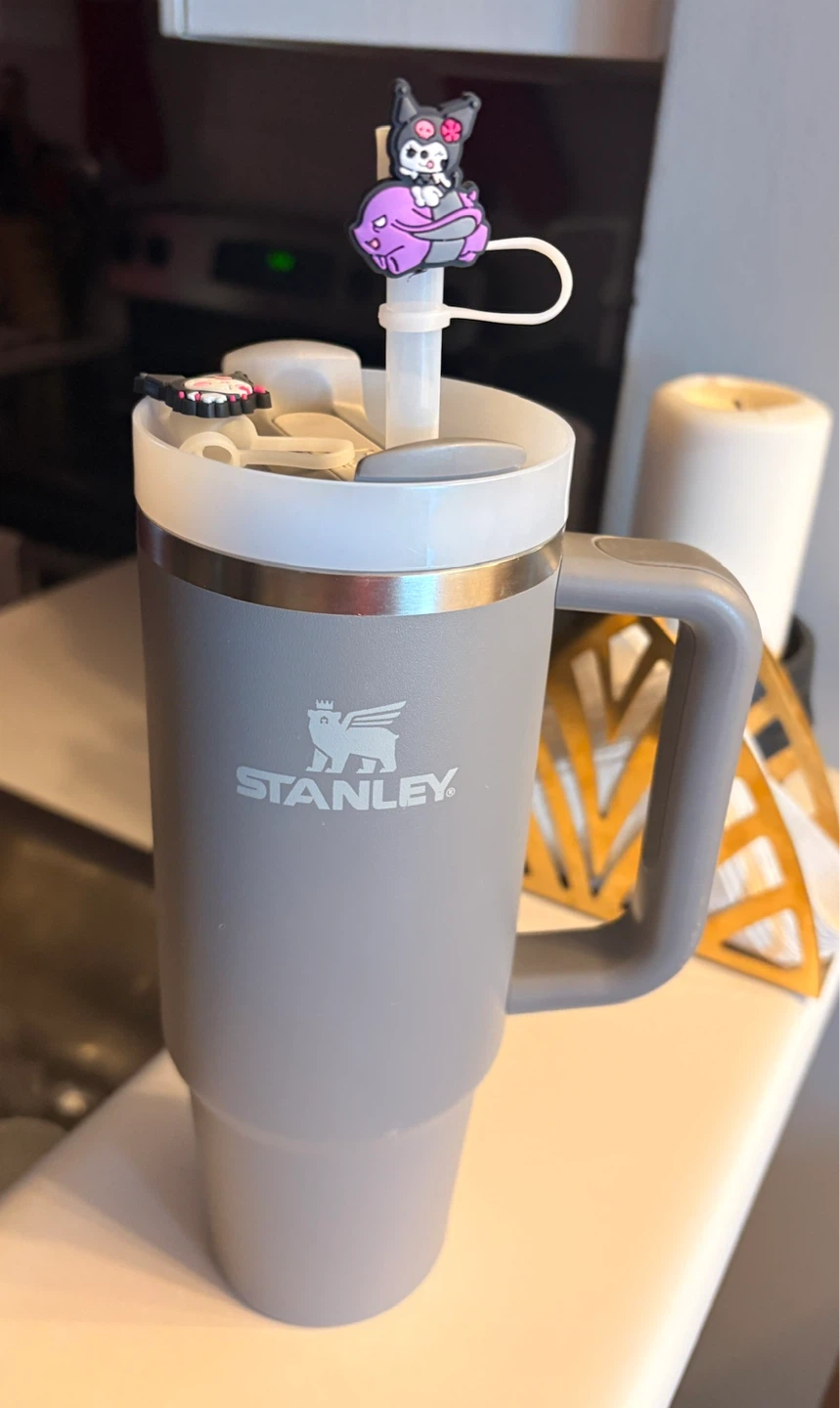 Stanley Tumbler with Straw and Charm