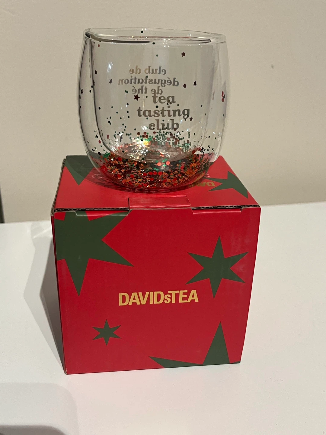 DAVIDSTEA Holiday Confetti Glass Bubble Cup #freecycle