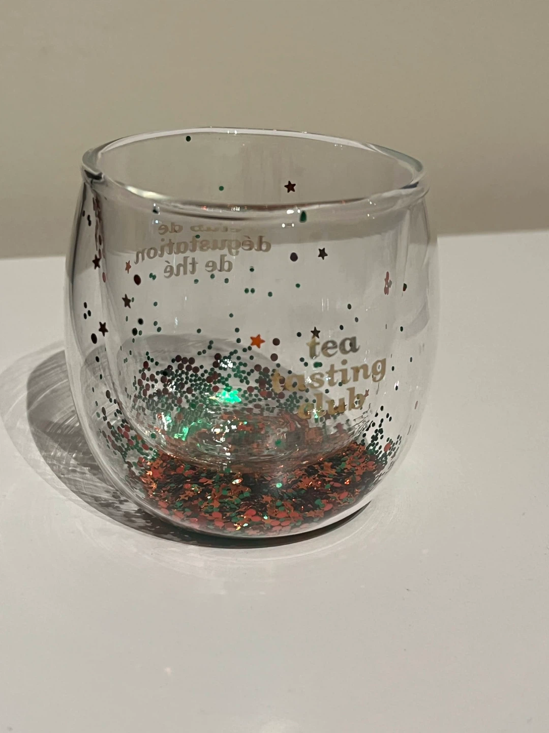 DAVIDSTEA Holiday Confetti Glass Bubble Cup #freecycle - photo 3