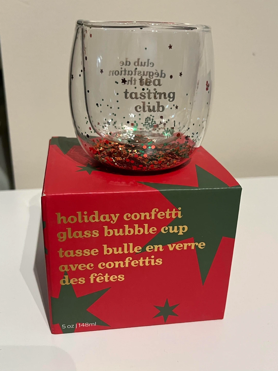 DAVIDSTEA Holiday Confetti Glass Bubble Cup #freecycle - photo 2