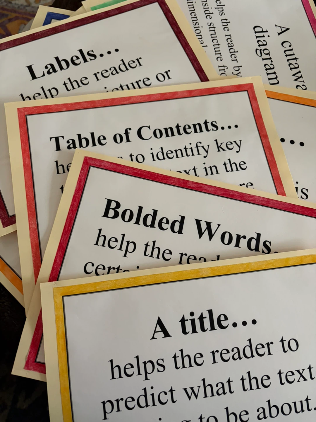 13 TEXT FEATURE ANCHOR CARDS FOR EQAO &  LITERACY - photo 2