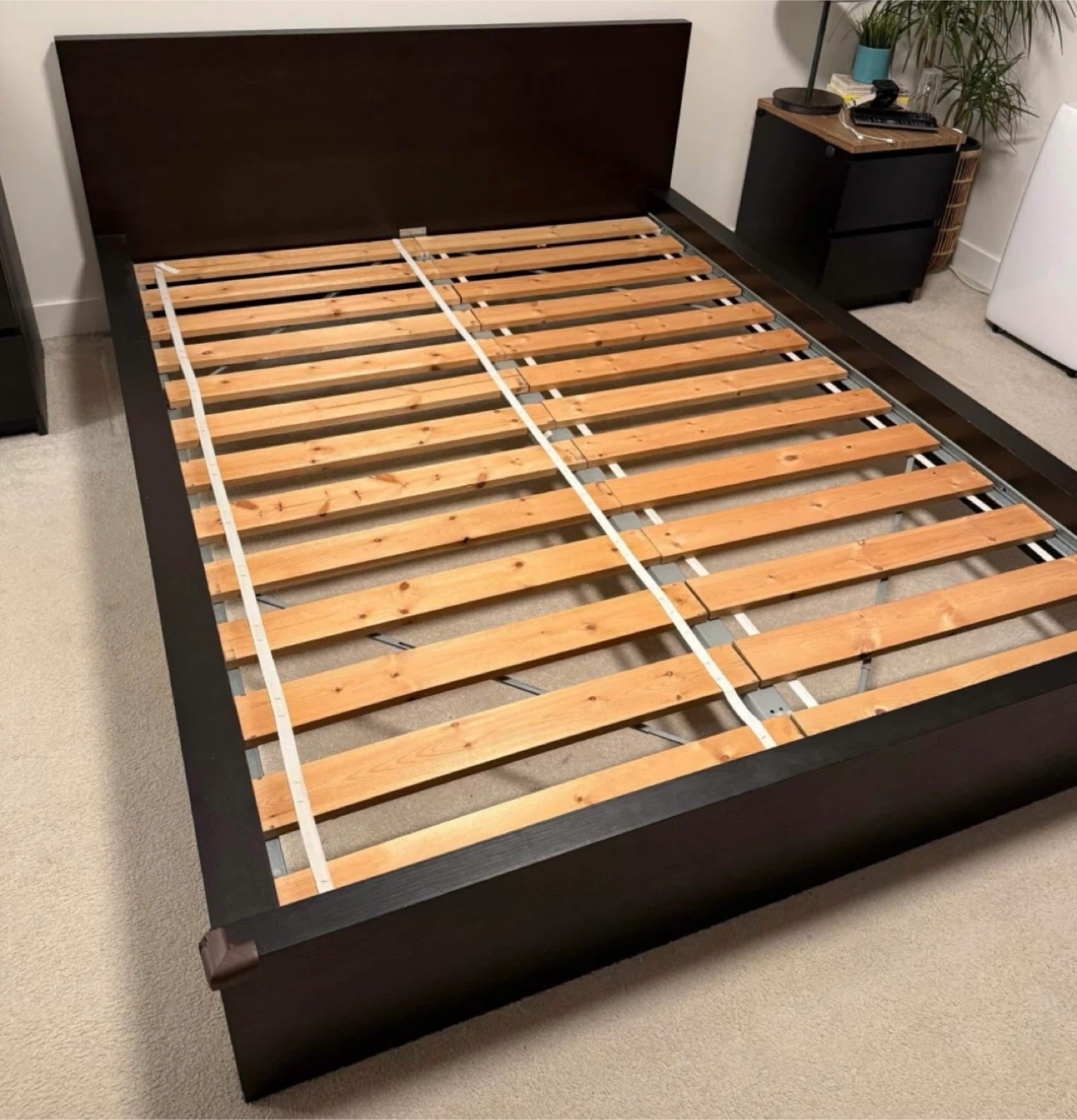 Queen Bed Frame with Slats