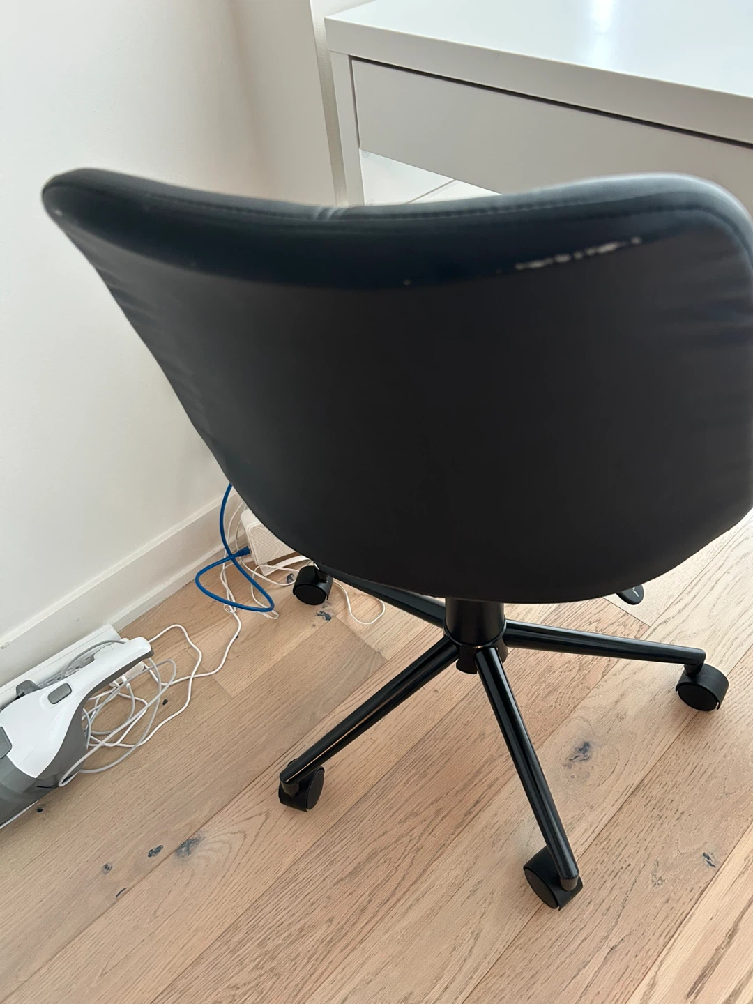 White Desk with Drawer + chair - photo 4