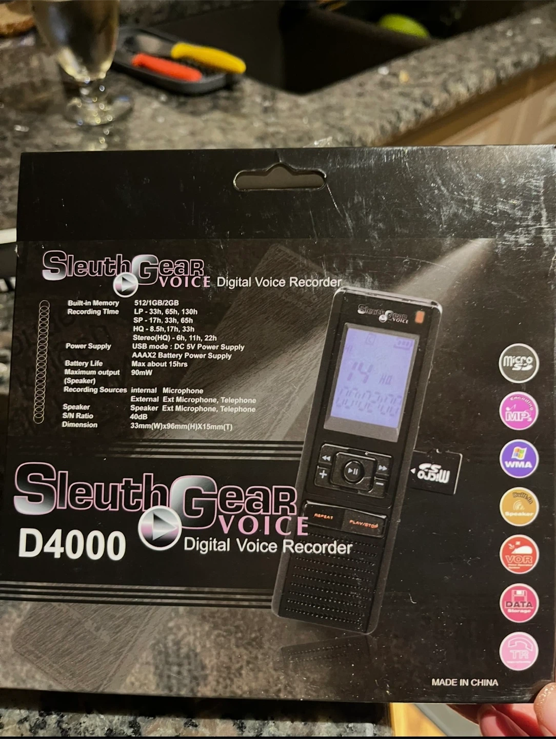 SleuthGear D4000 Digital Voice Recorder