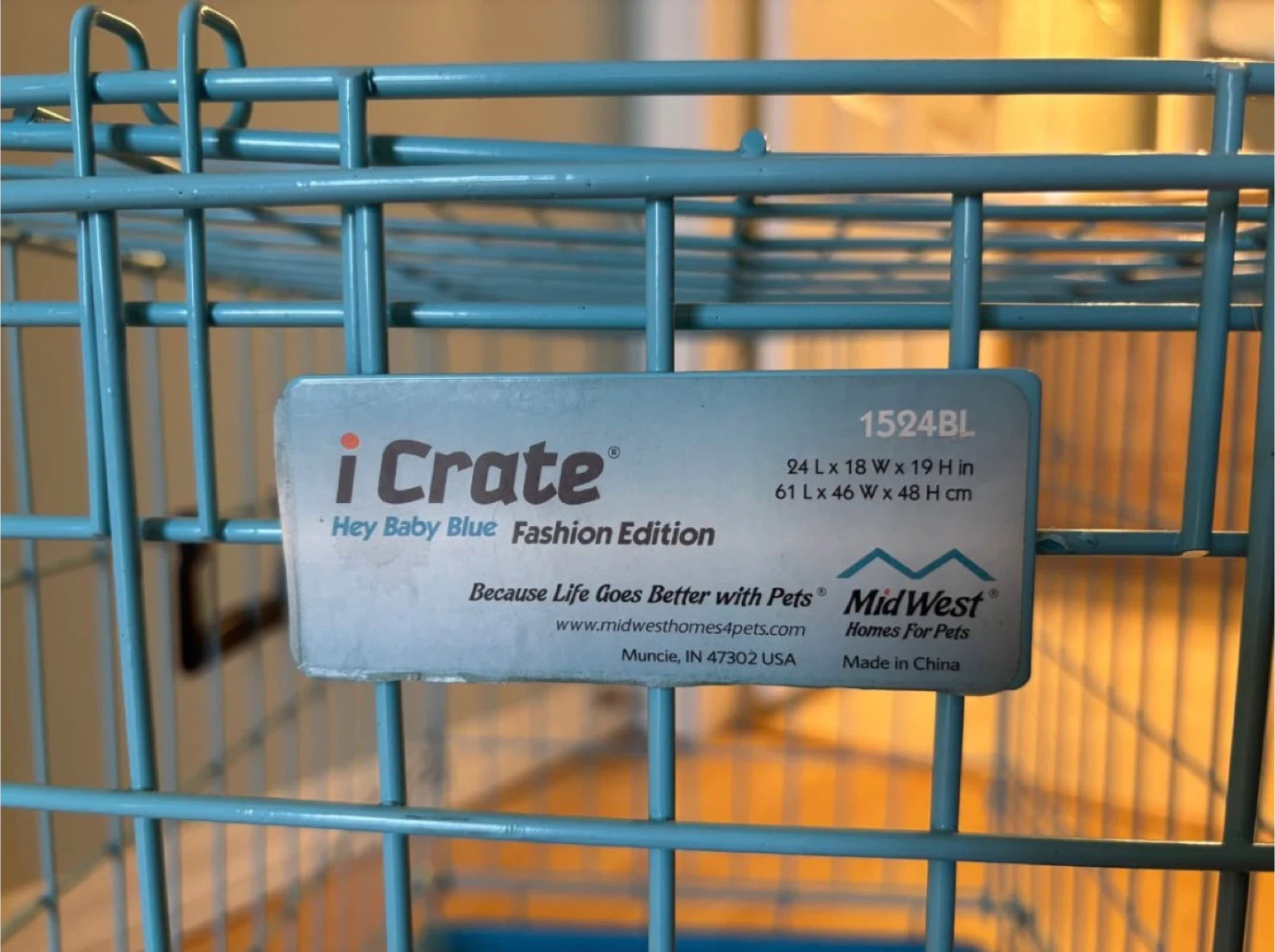 iCrate "Hey Baby Blue" Fashion Edition Pet Crate - photo 3