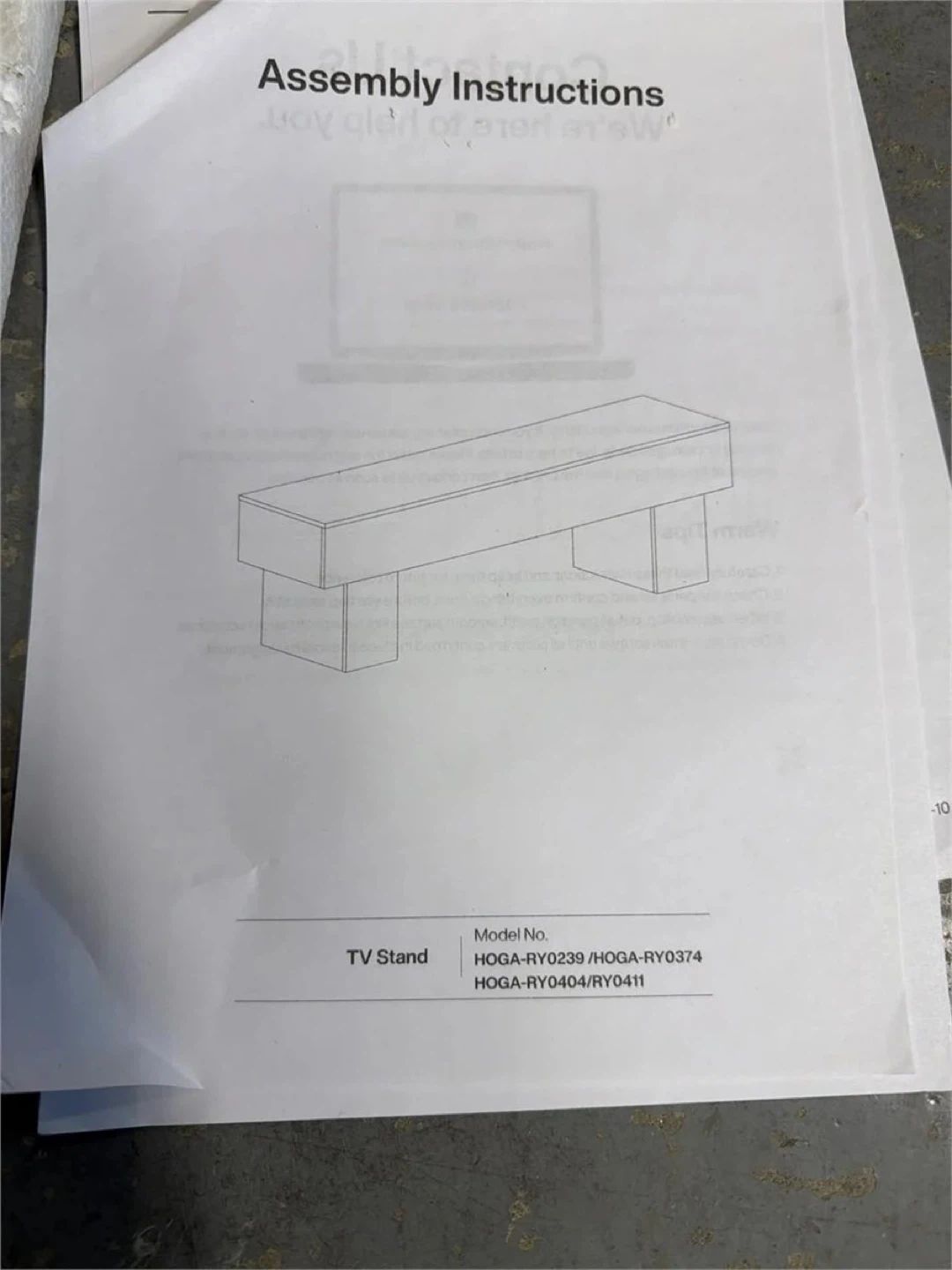 Black TV Stand Fits TV Console Table - photo 2
