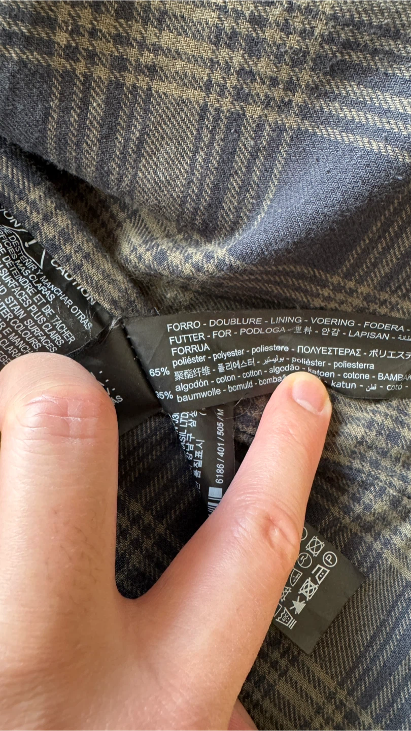 ZARA Olive green corduroy collar Jacket with Plaid Lining - photo 5