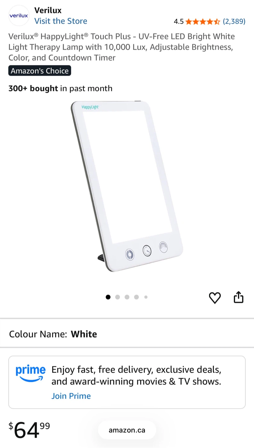 White Light Therapy Lamp h