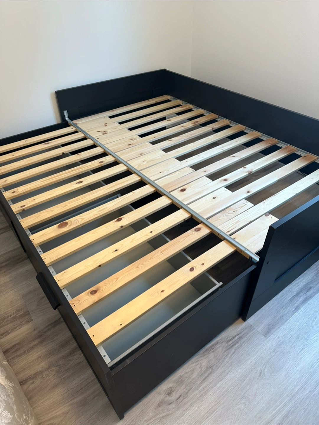 Black IKEA Brimnes Daybed with Storage Drawers - photo 5