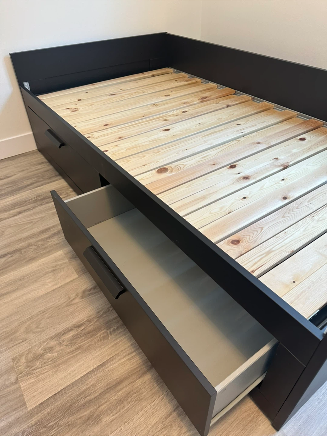 Black IKEA Brimnes Daybed with Storage Drawers - photo 4