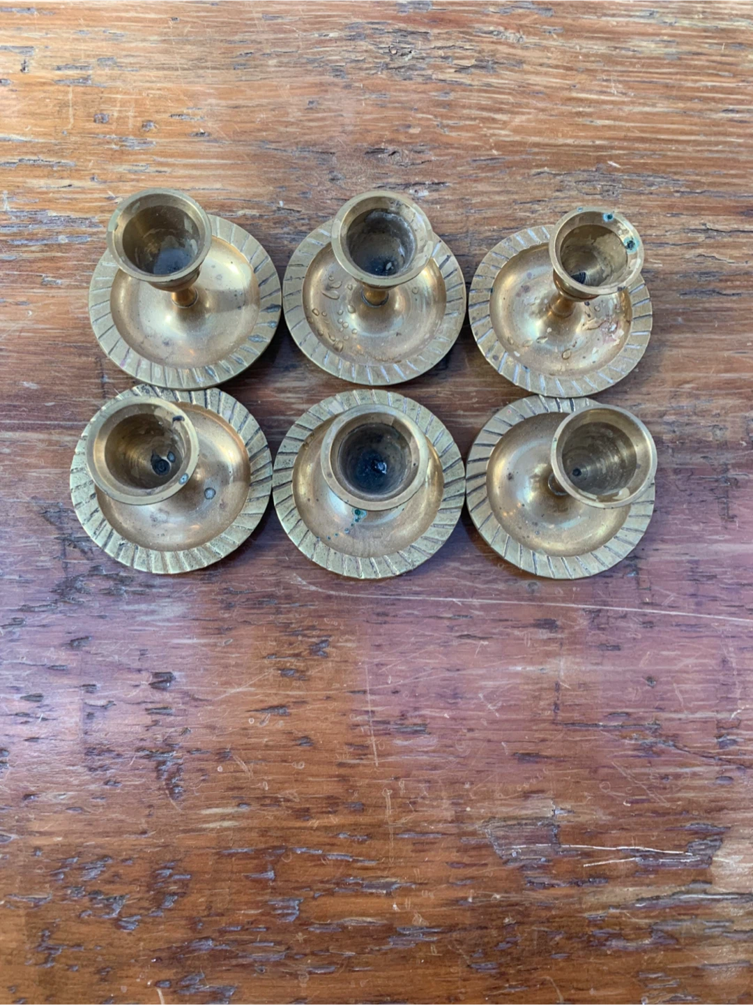 Set of 6 Brass Candlesticks - photo 2