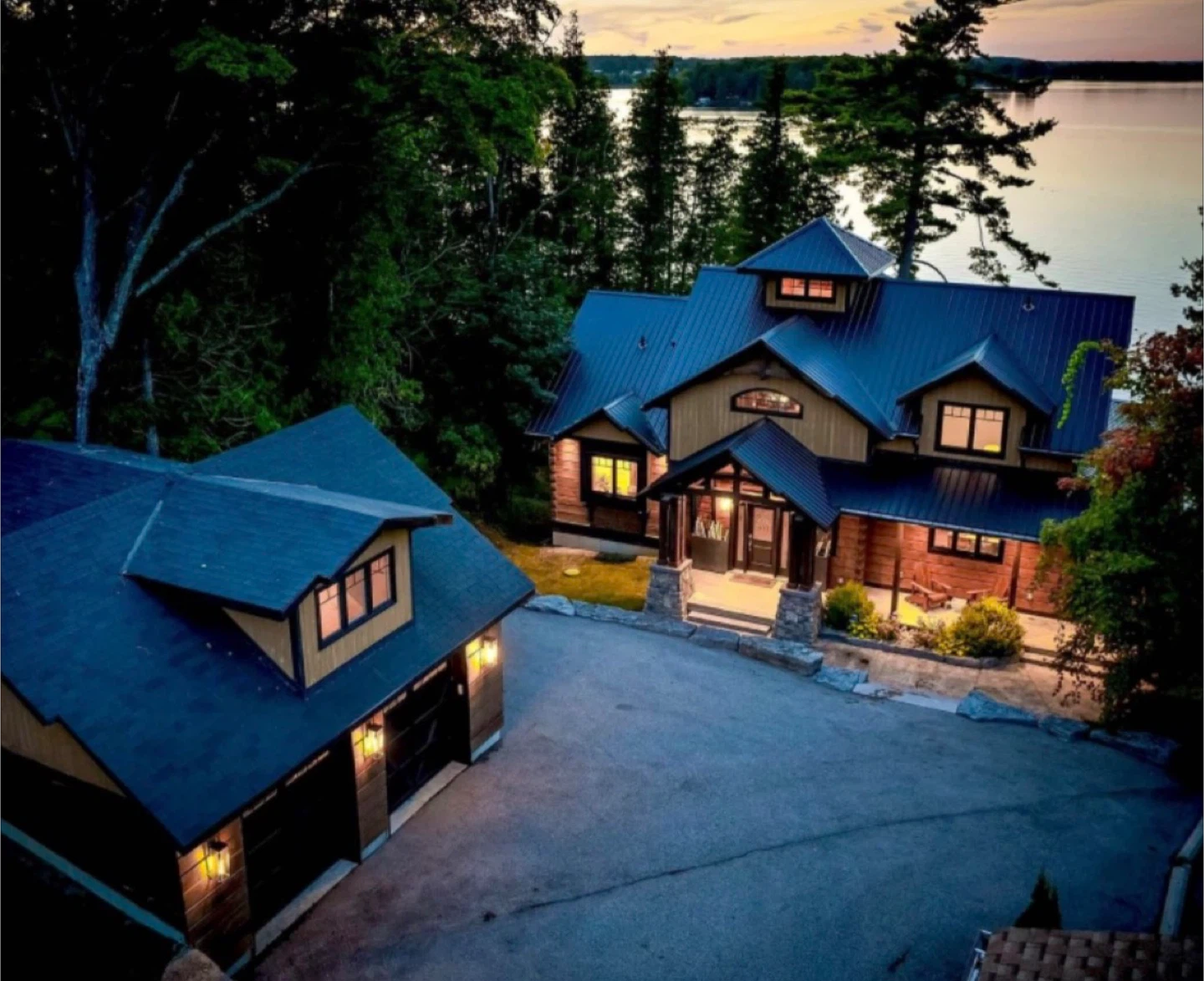 Luxury Lakefront Home with Attached Garage
