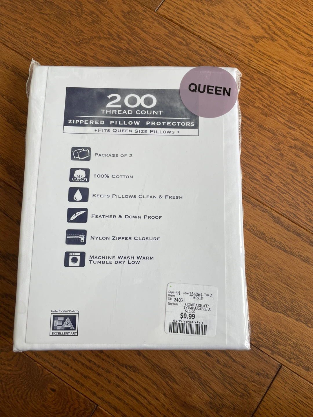 Brand new Pillow Protectors Queen Size - 200 Thread Count