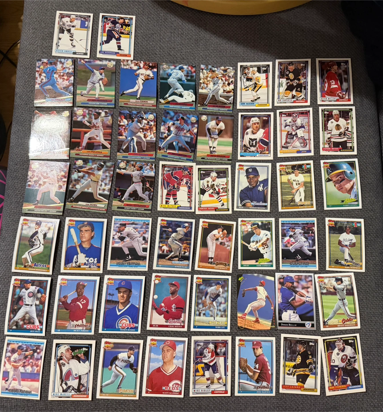 Collection of Baseball and Hockey Cards