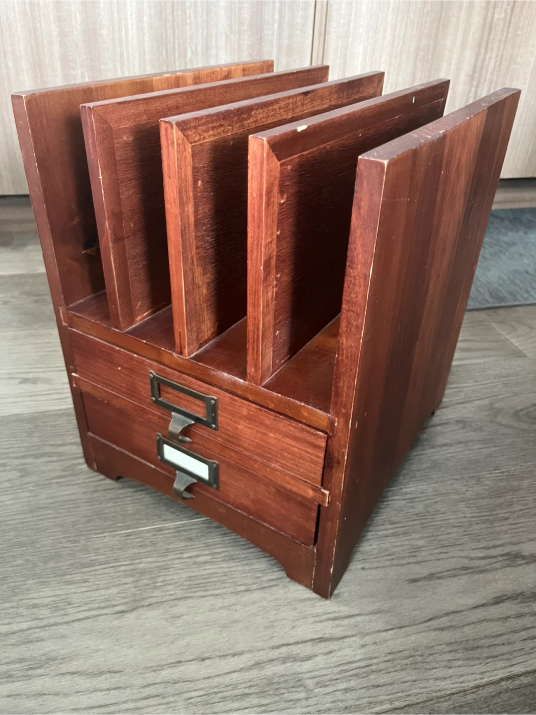Pottery Barn Wooden Desk Organizer with Drawers