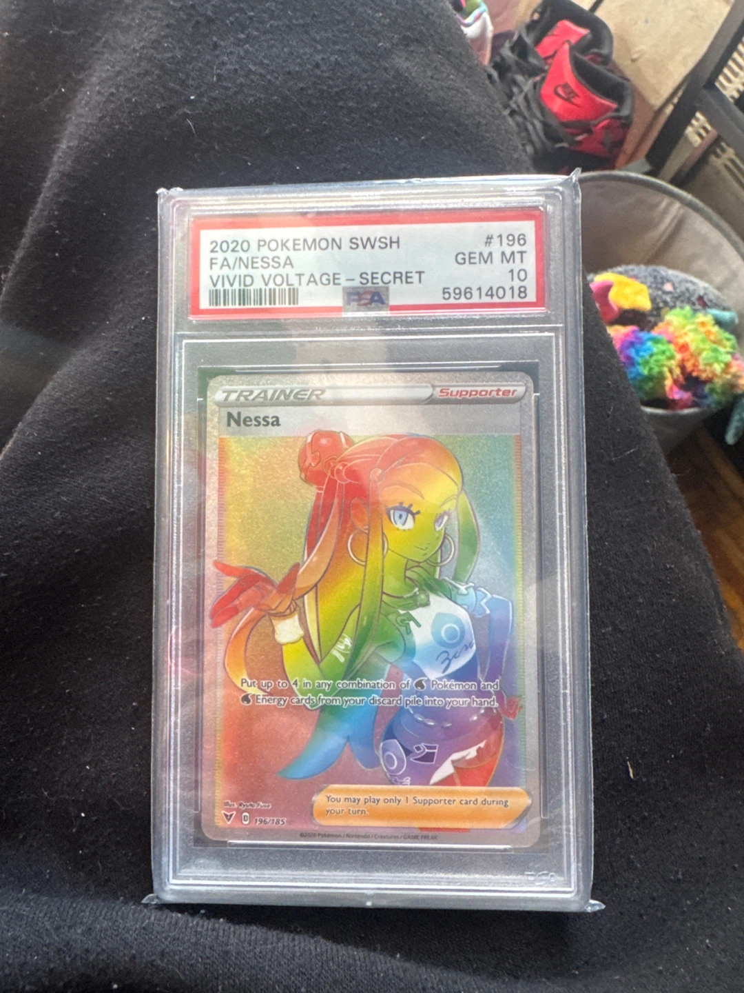 2020 Pokemon Vivid Voltage Nessa Secret Rare FA Trainer Card