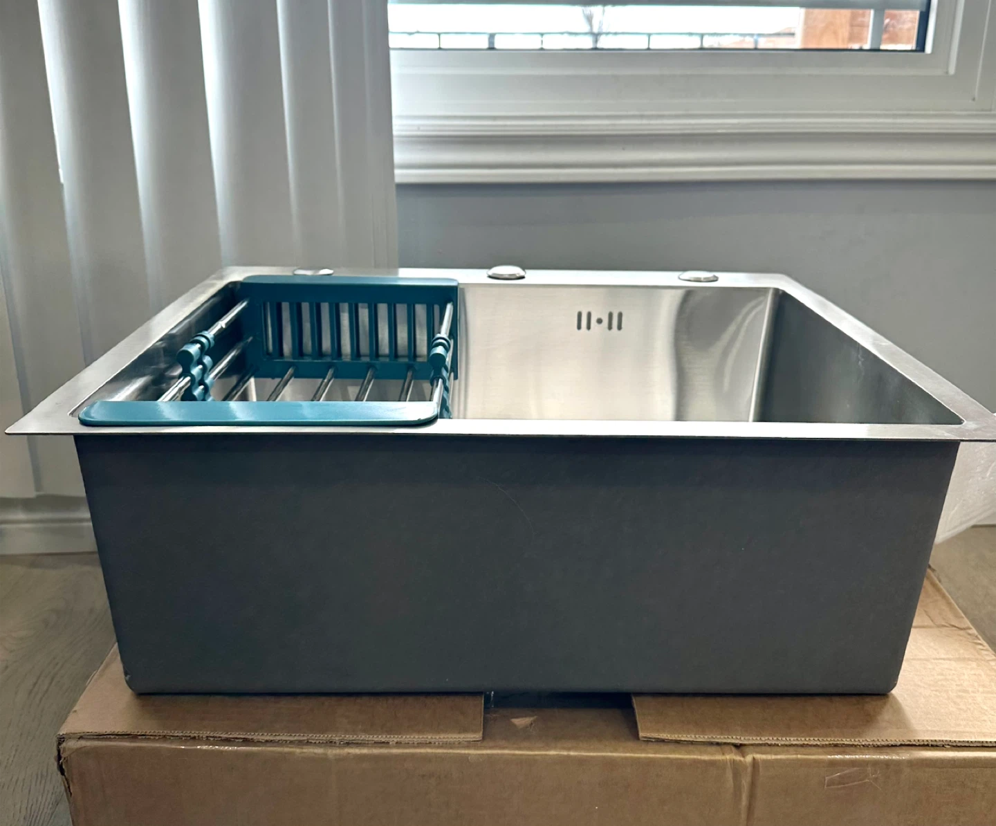Stainless Steel Kitchen Sink with Drying rack Strainer Basket - photo 5