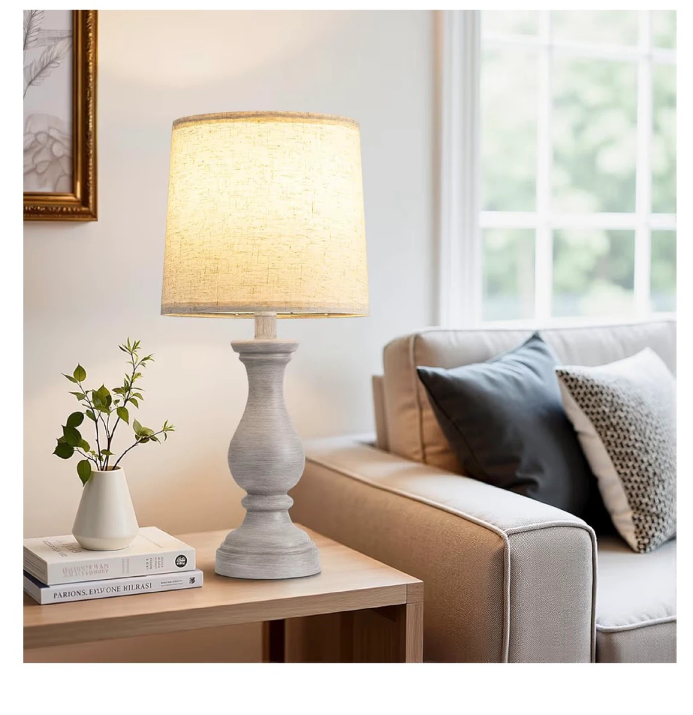 Rustic Table Lamp Set - Antique Grey - photo 5