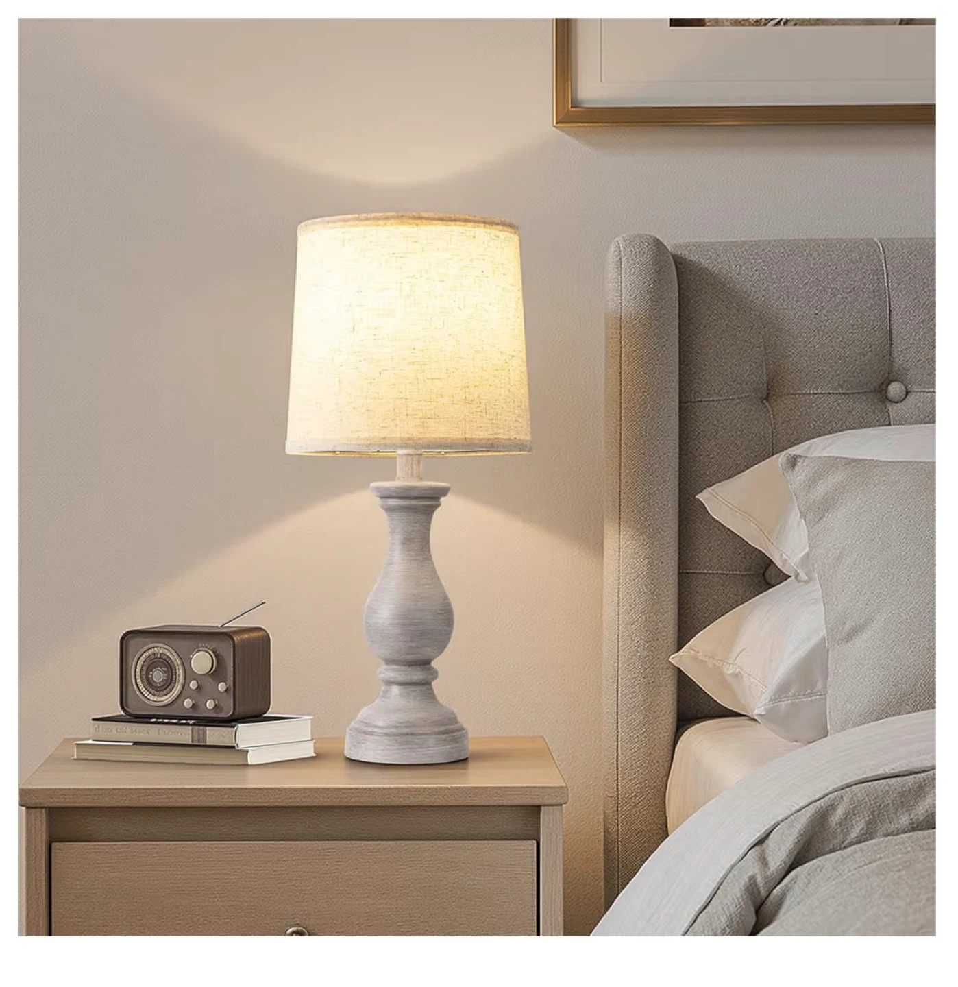 Rustic Table Lamp Set - Antique Grey - photo 2