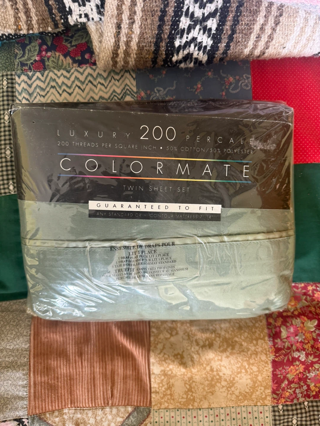 ColorMATE Luxury 200 Percale Twin Sheet Set