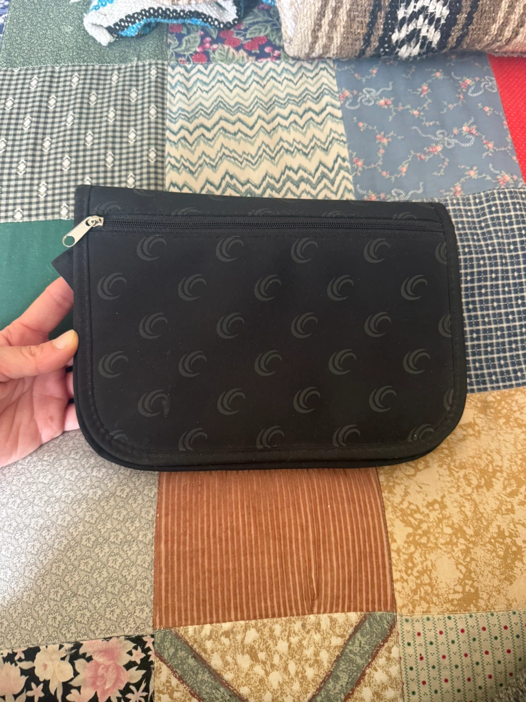 Black cosmetic bag