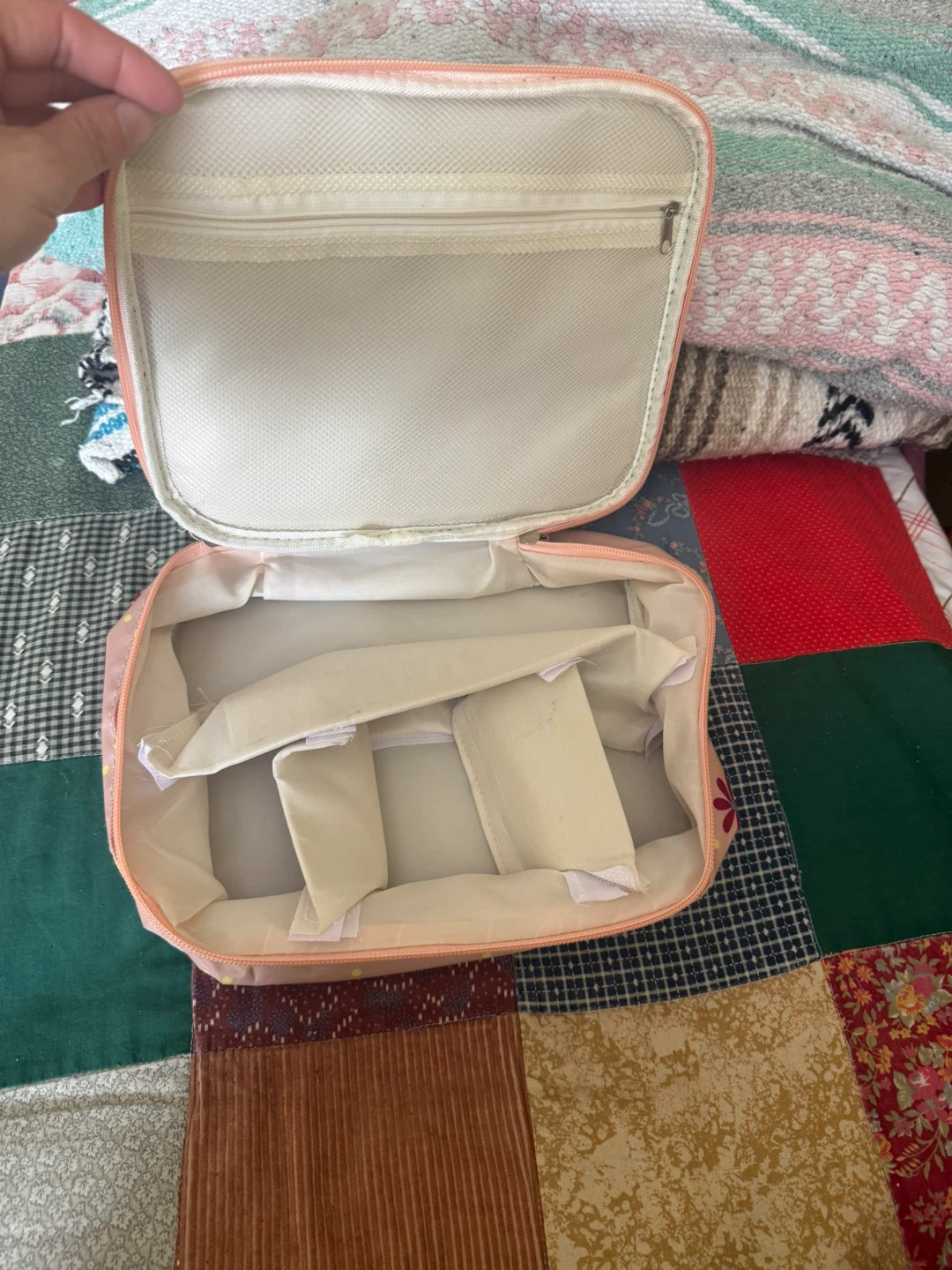 Pink Floral Makeup Bag / Organizer - photo 2