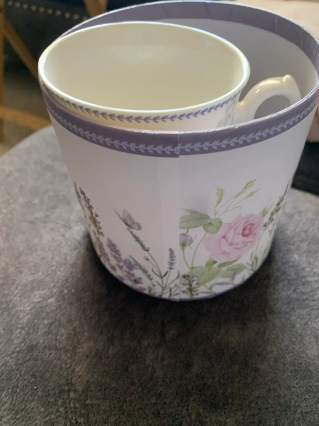 Queensbury China Mug Summer Rose Lavender Floral Mug - photo 3