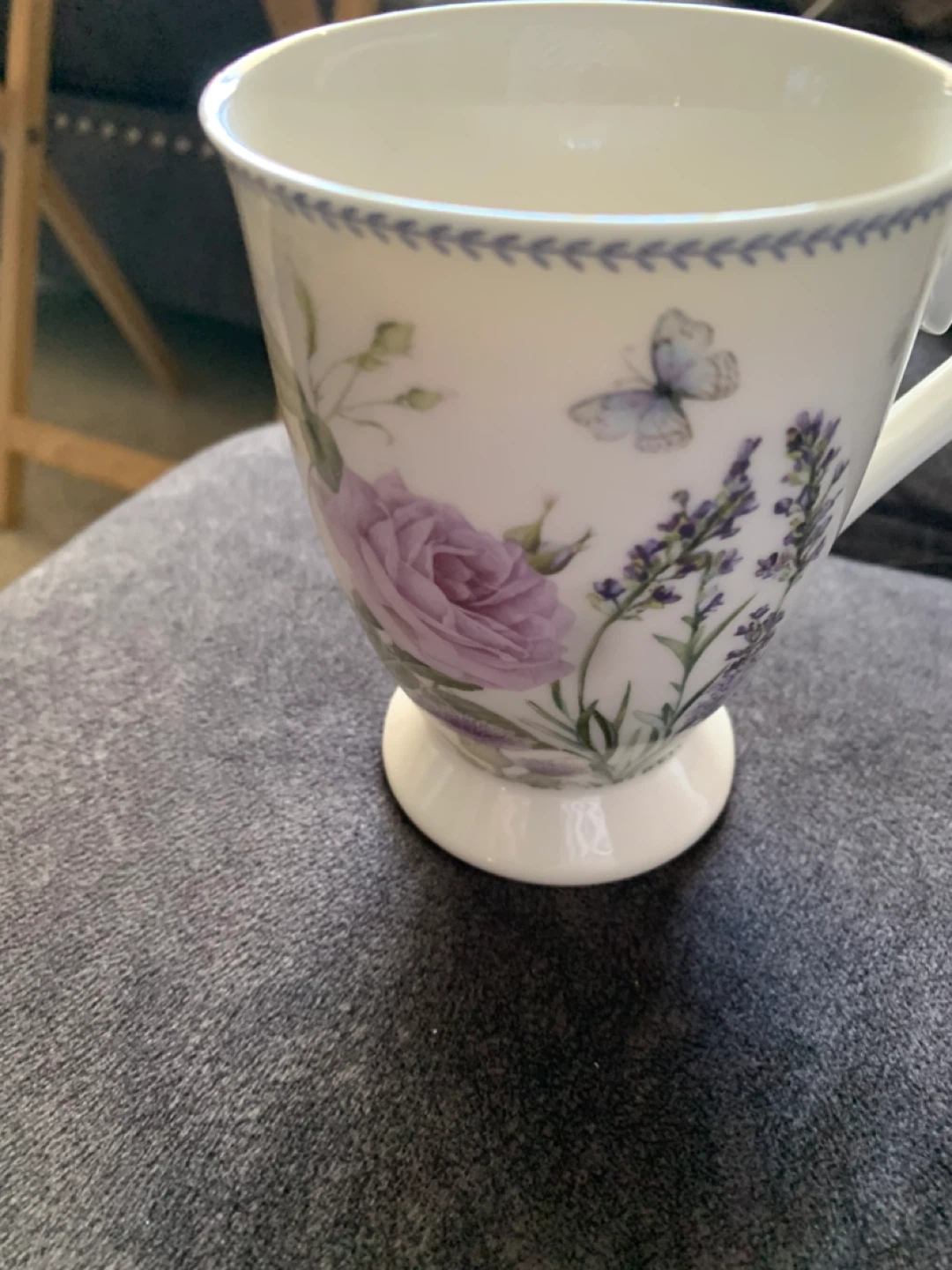 Queensbury China Mug Summer Rose Lavender Floral Mug - photo 5