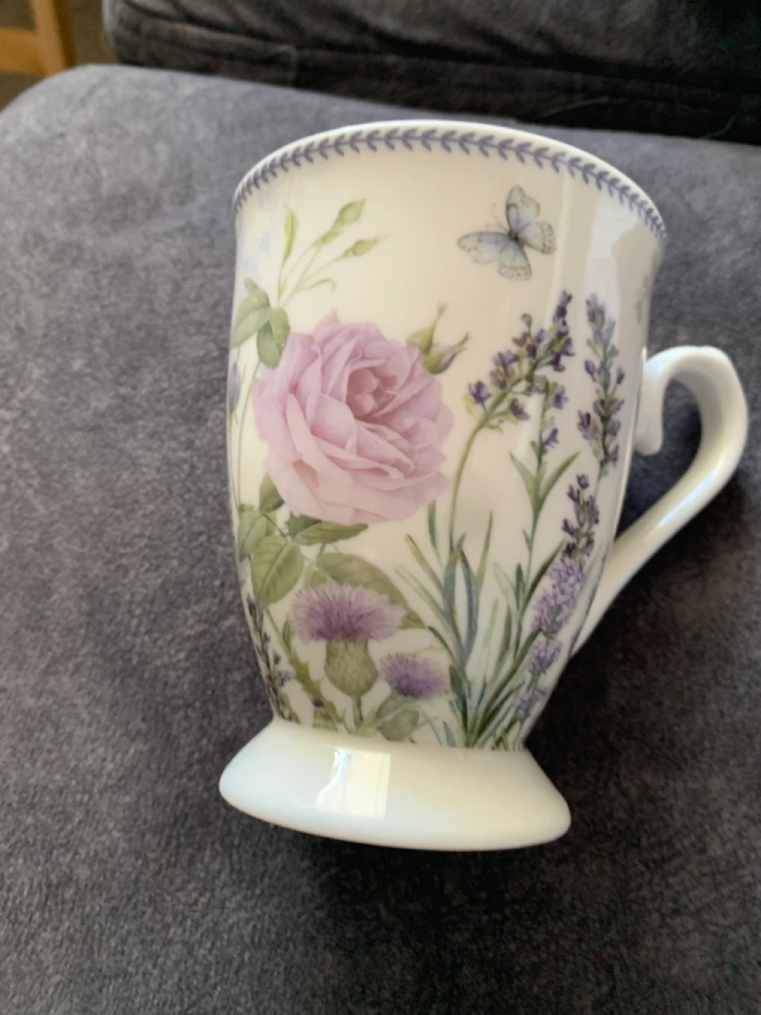 Queensbury China Mug Summer Rose Lavender Floral Mug - photo 4