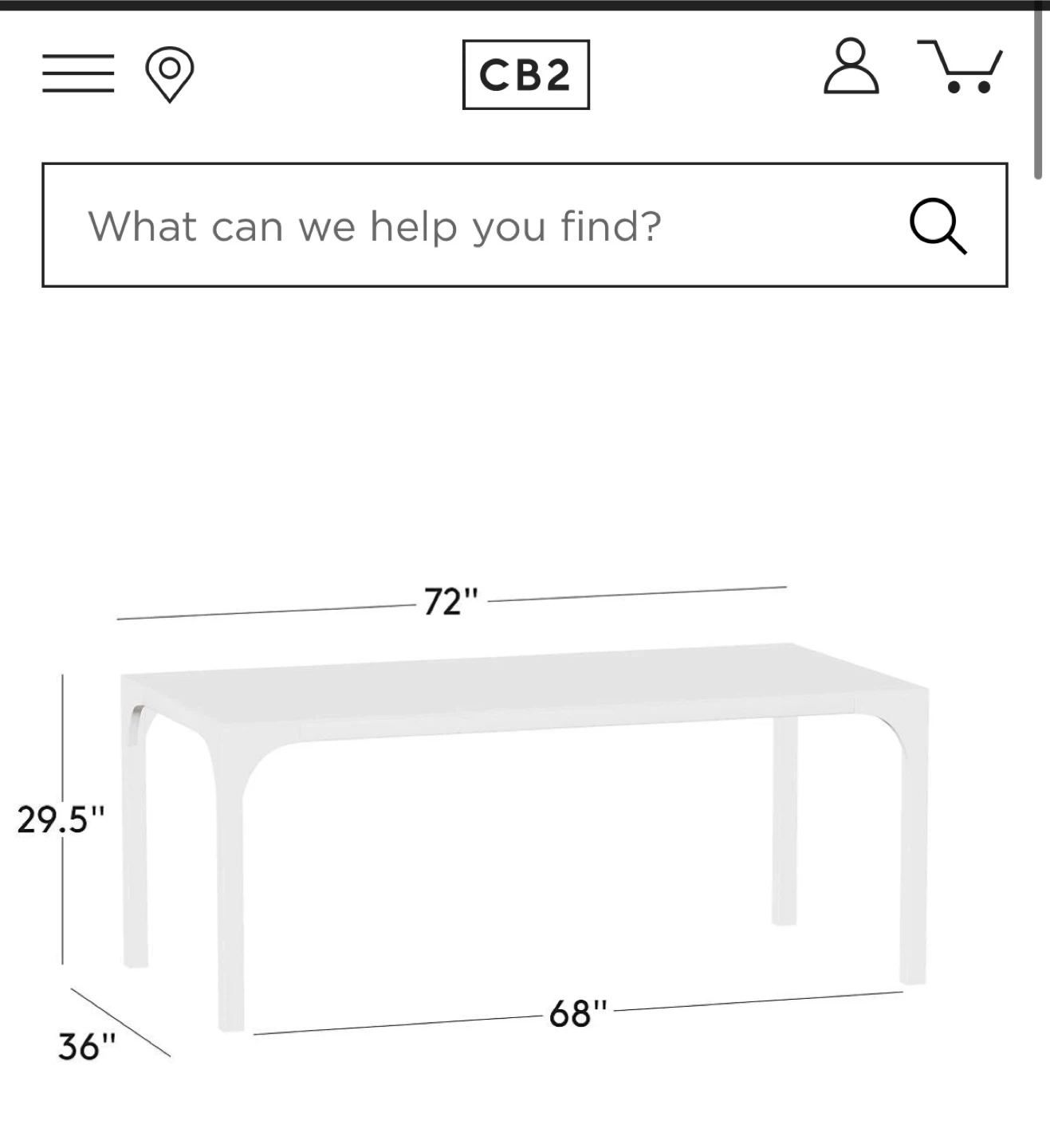 CB2 White Dining Table - photo 3