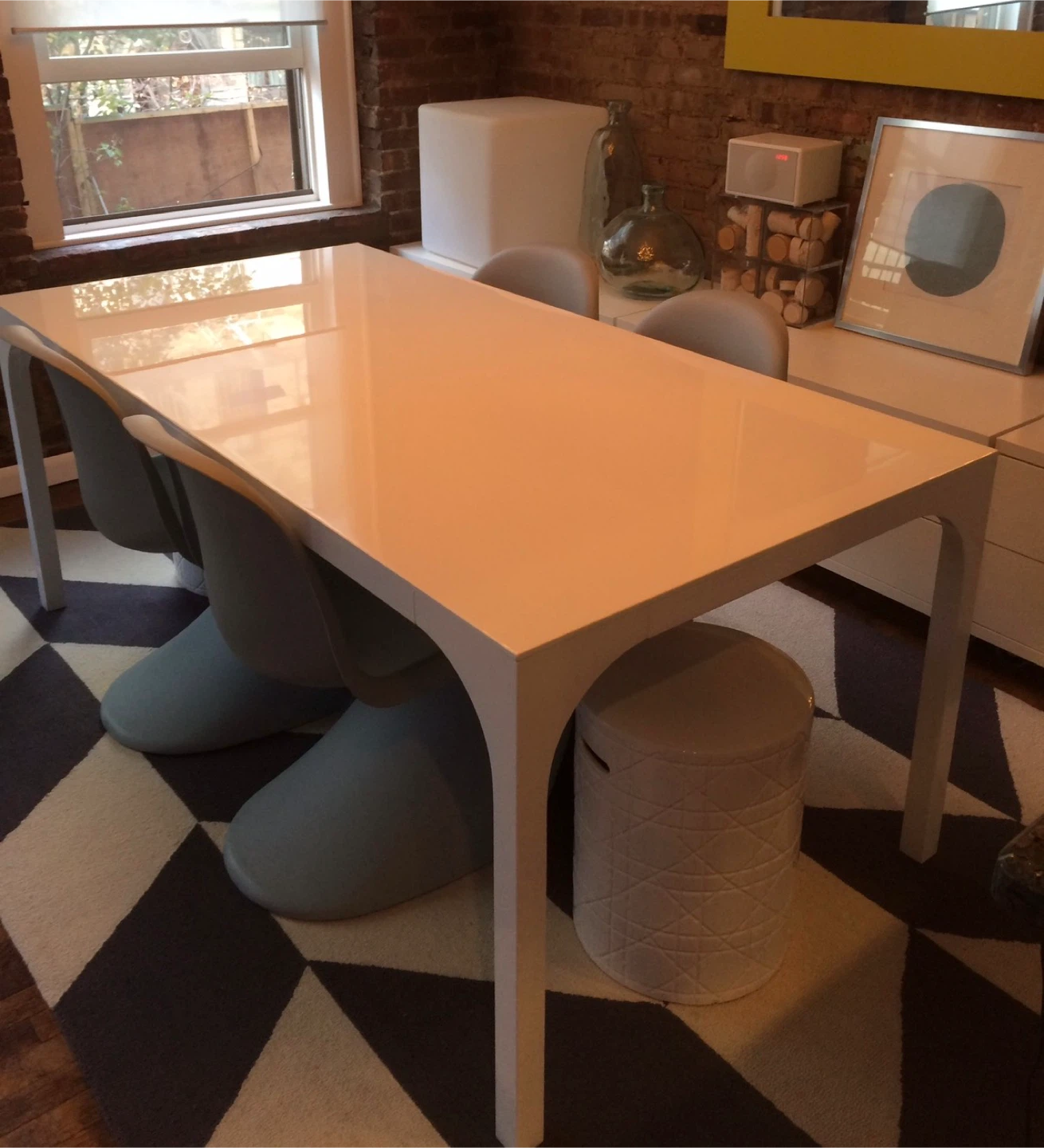 CB2 White Dining Table - photo 2