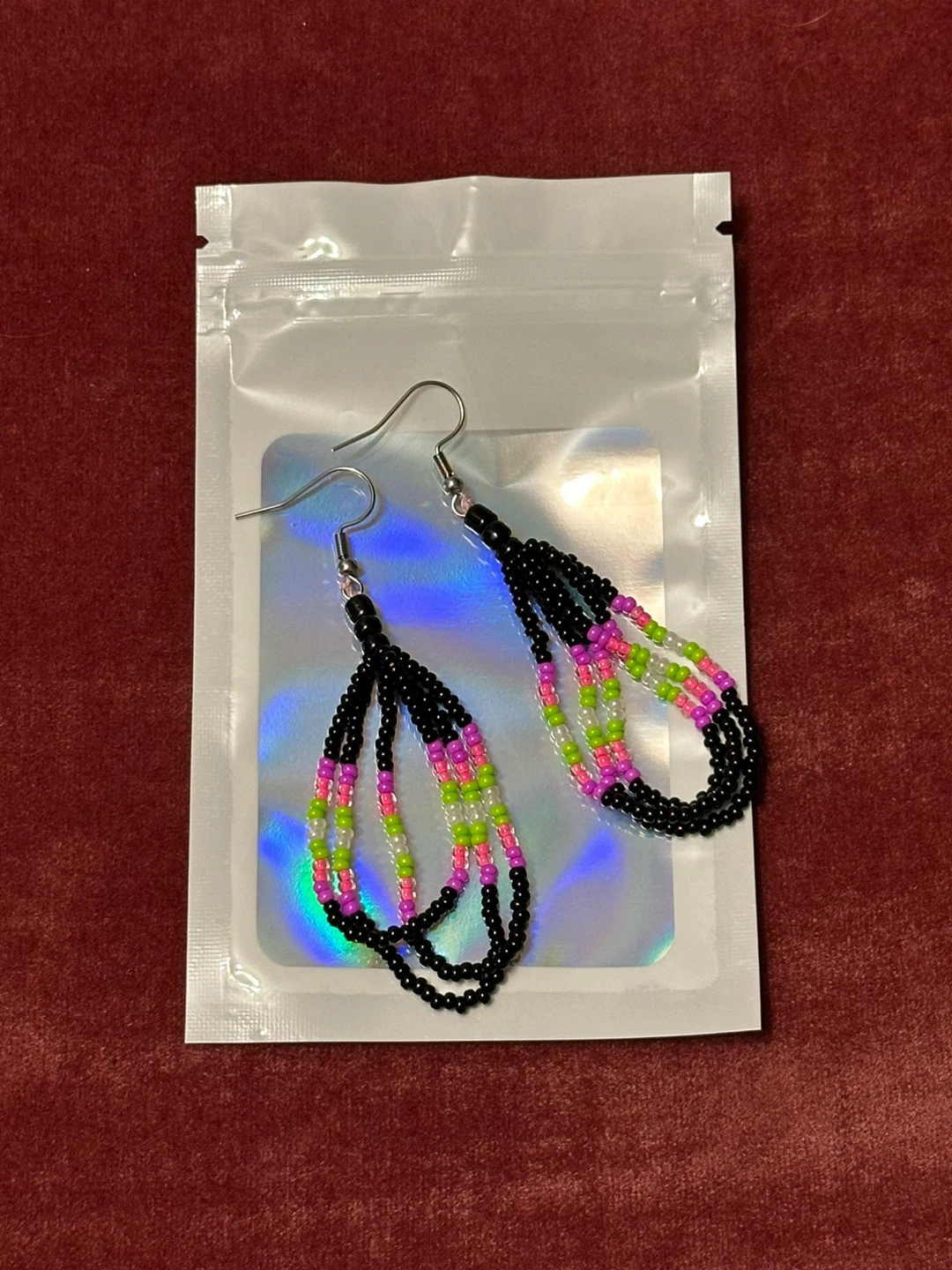 Three loop dangle earrings