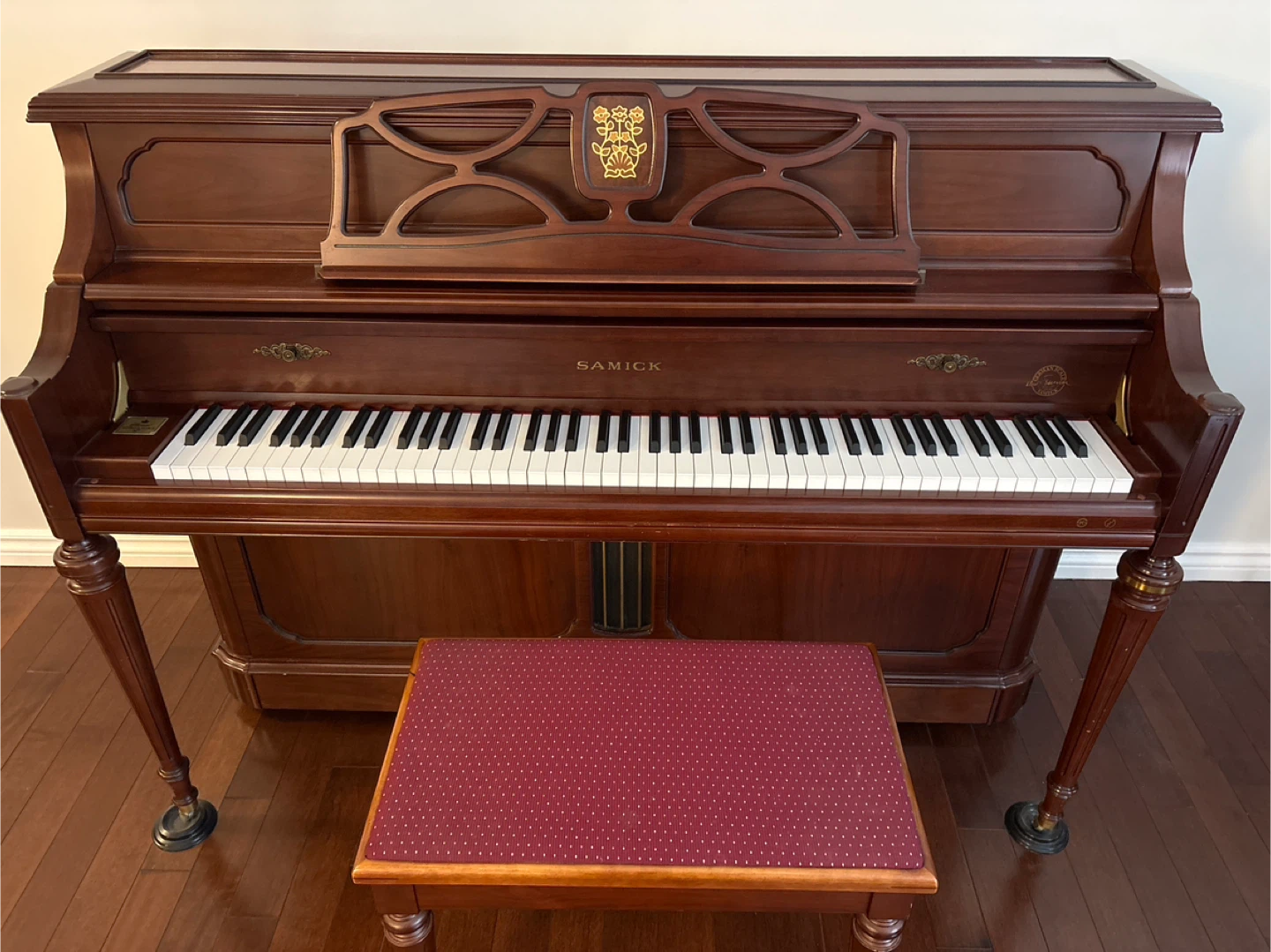 Samick Upright Piano with Bench
